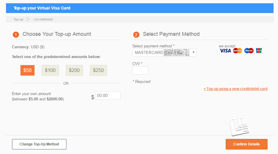 Entropay - Topup